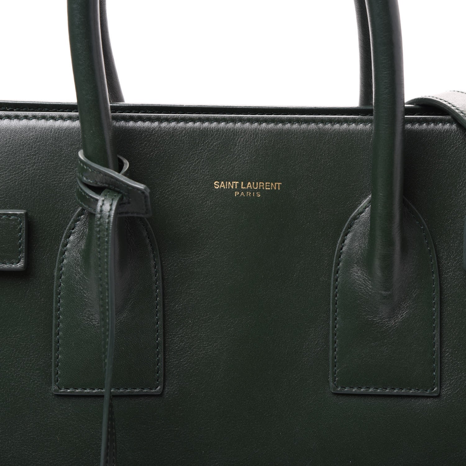 Saint Laurent Calfskin Small Sac De Jour Dark Green 10 of 10