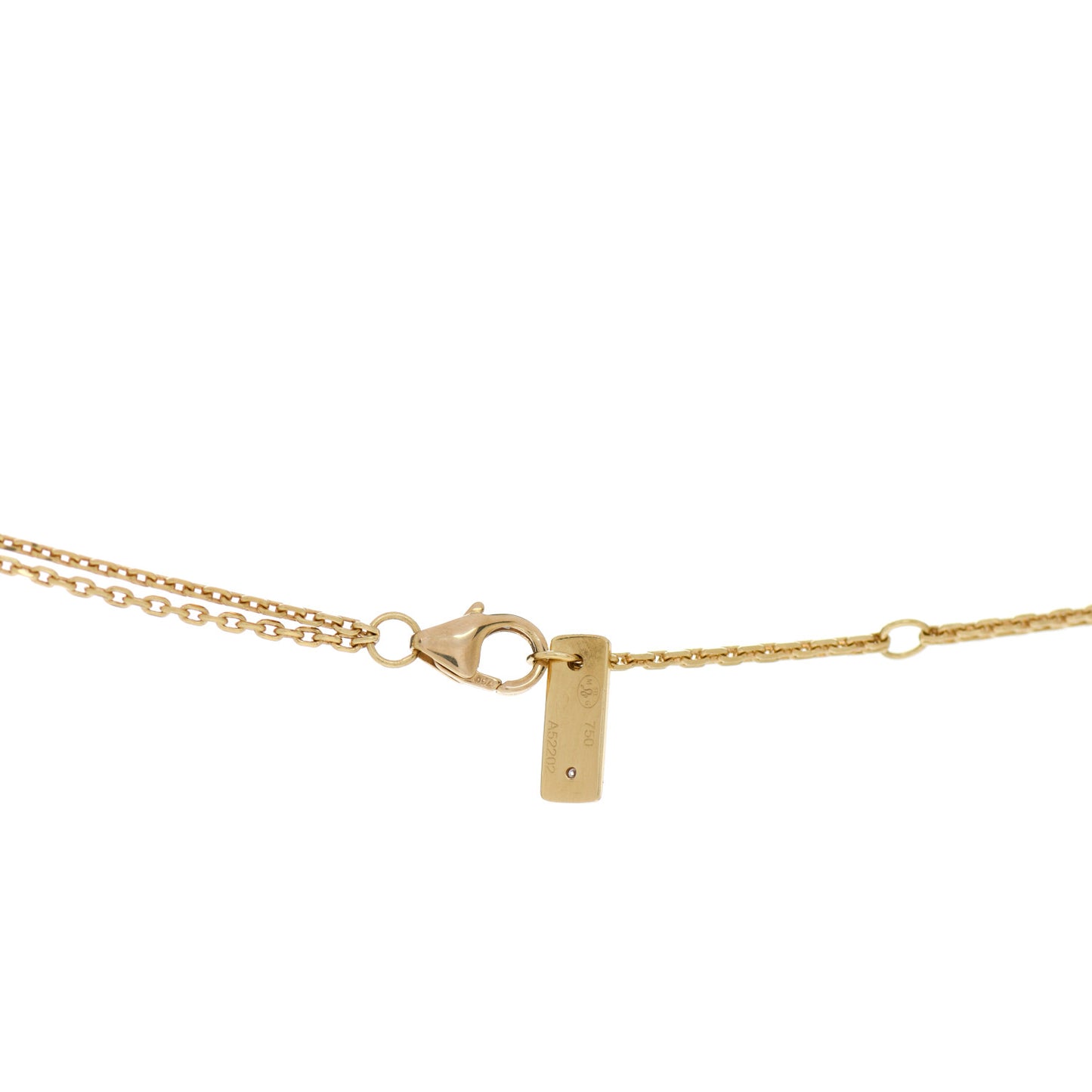 18K Yellow Gold Diamond Move Double Chain Pave Necklace