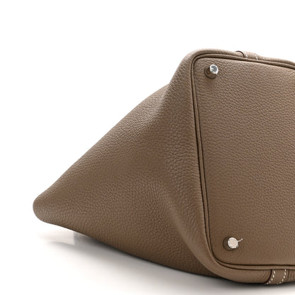 Hermes Taurillon Clemence Picotin Lock 18 PM Etoupe 9 of 11