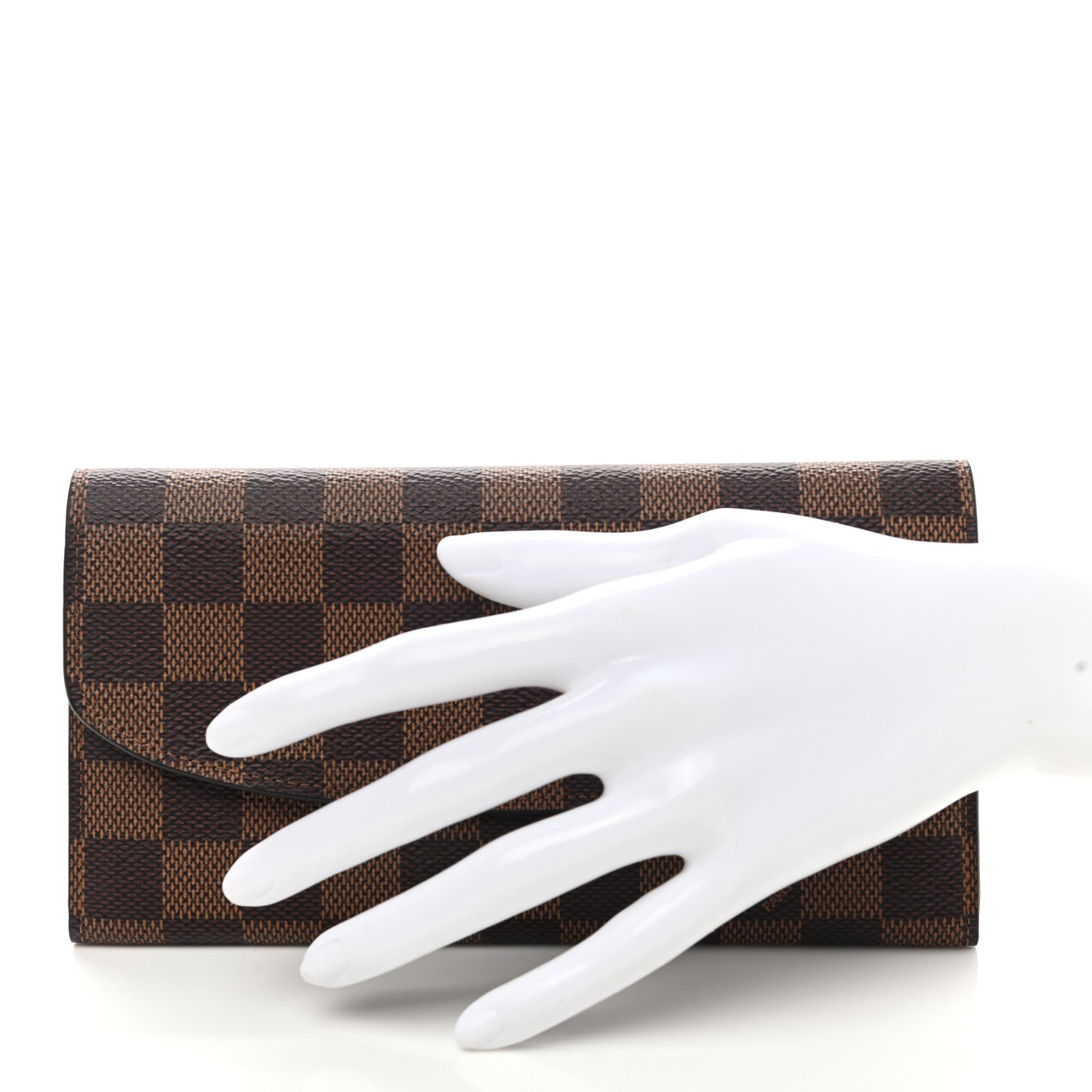 Louis Vuitton Damier Ebene Emilie Wallet Red 3 of 7