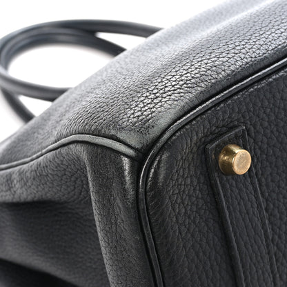 Hermes Taurillon Clemence Birkin 35 Black 11 of 12
