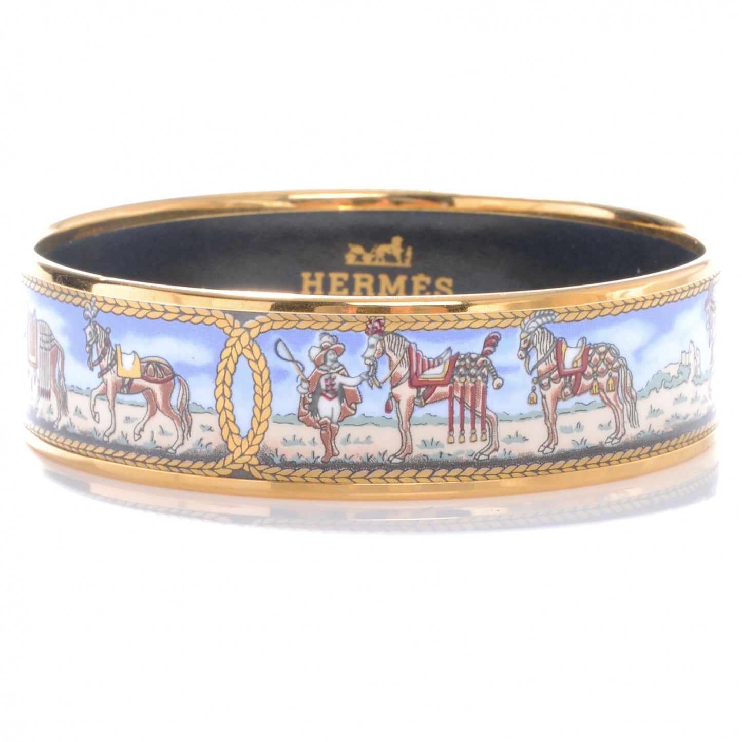 Enamel Printed Horse Wide Bracelet 65