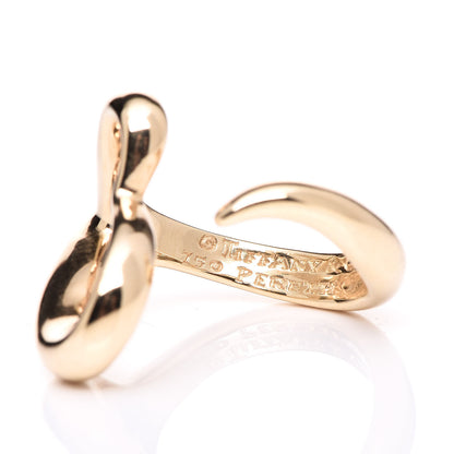 Tiffany 18K Yellow Gold Medium Elsa Peretti Open Heart Ring 49 5 5 of 6
