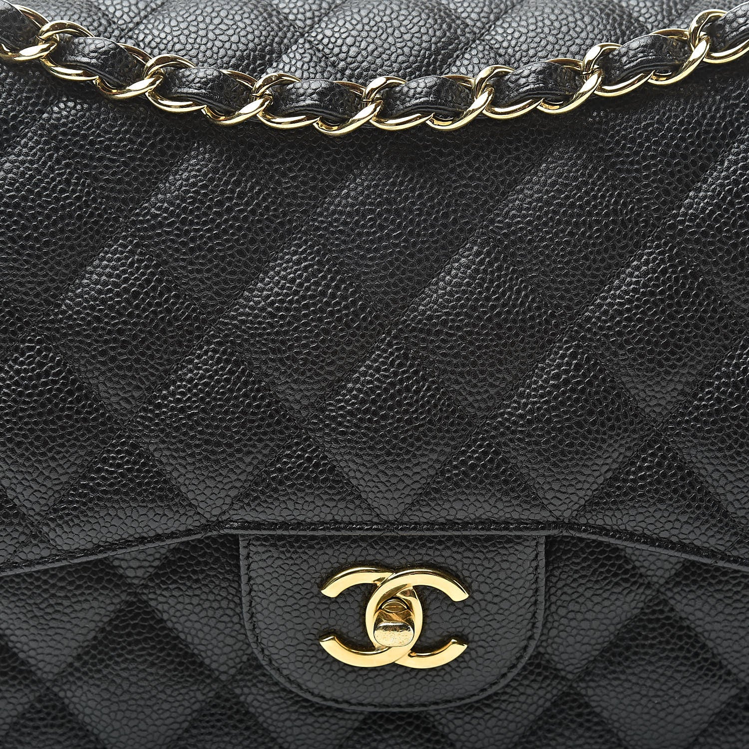 Chanel Caviar Quilted Jumbo Double Flap Black 8 of 11