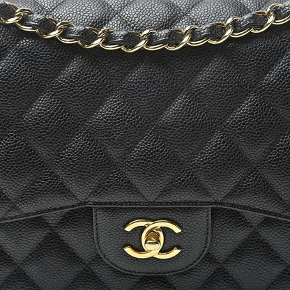 Chanel Caviar Quilted Jumbo Double Flap Black 8 of 11