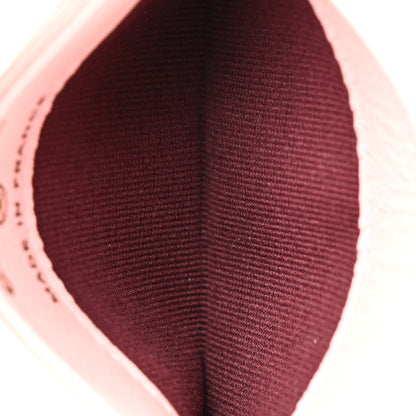 Chanel Grained Goatskin CC Apple Card Holder Light Pink Dark Burgundy 5 of 8