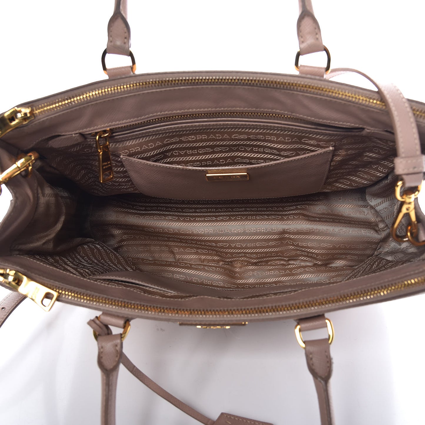 Saffiano Medium Galleria Double Zip Tote Cammeo