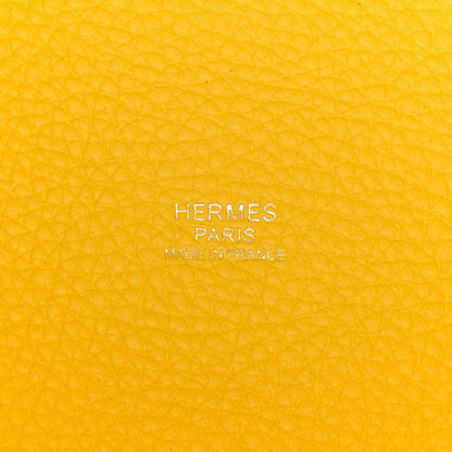 Hermes Taurillon Clemence Picotin Lock 18 PM Limoncello 6 of 11