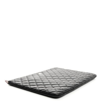 Chanel Caviar Quilted Large Cosmetic Case Black 4 of 8
