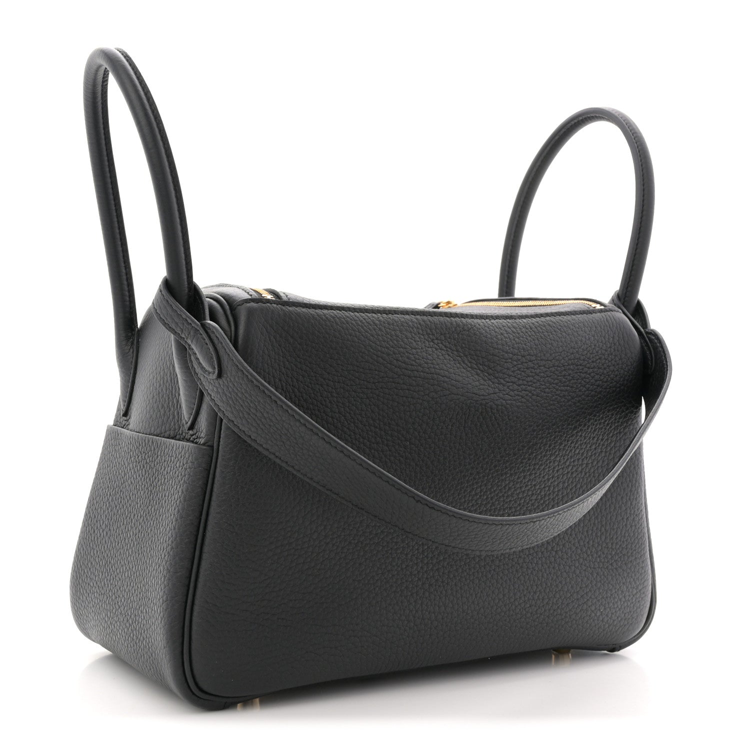 Hermes Taurillon Clemence Lindy 26 Black 3 of 10