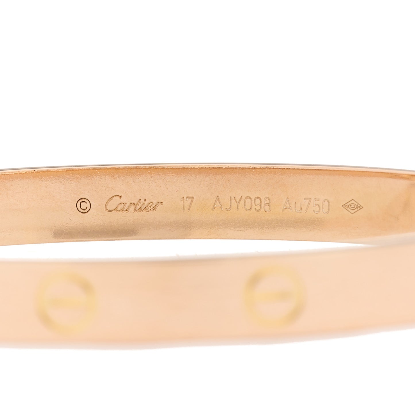 18K Pink Gold LOVE Bracelet 17