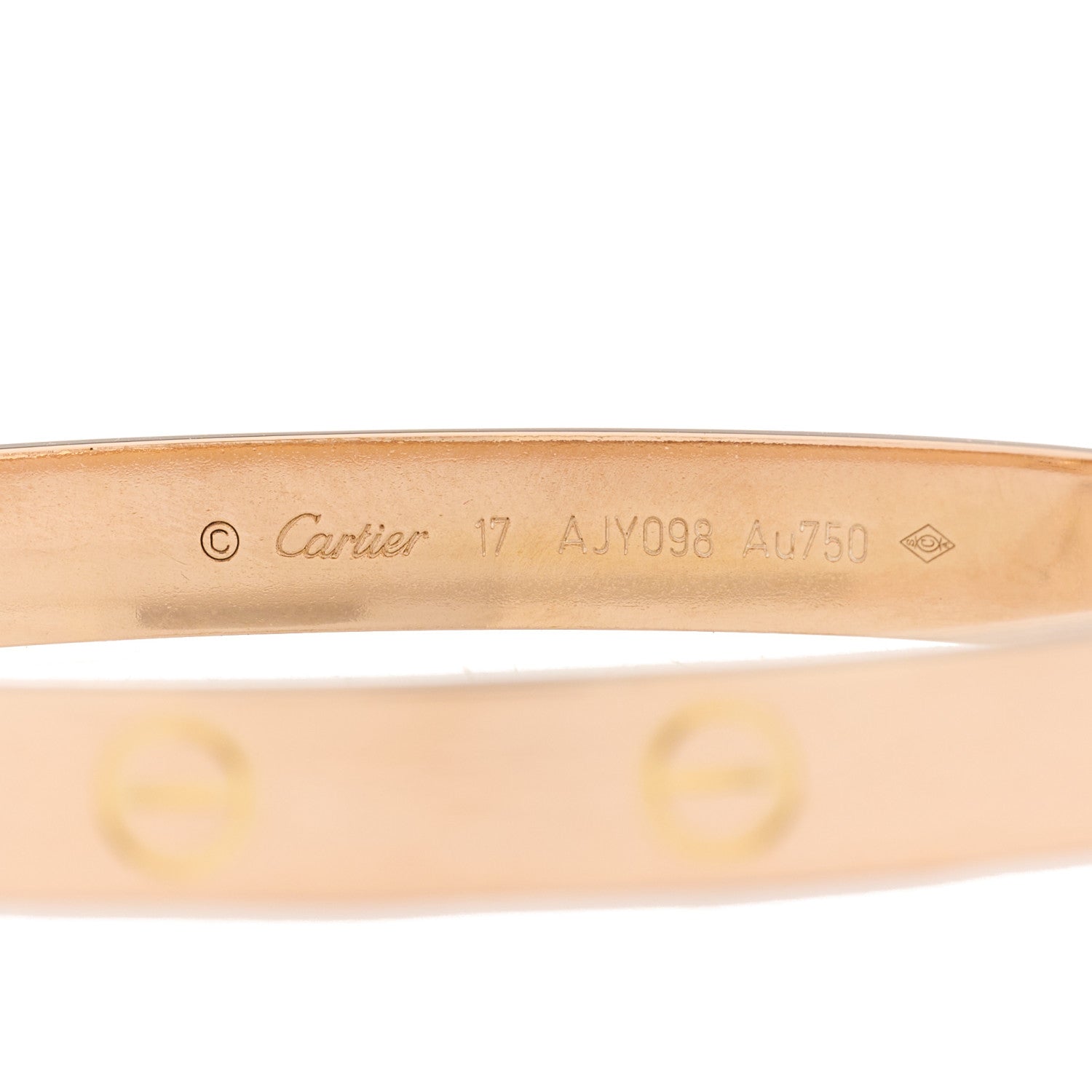 Cartier 18K Pink Gold LOVE Bracelet 17 2 of 5
