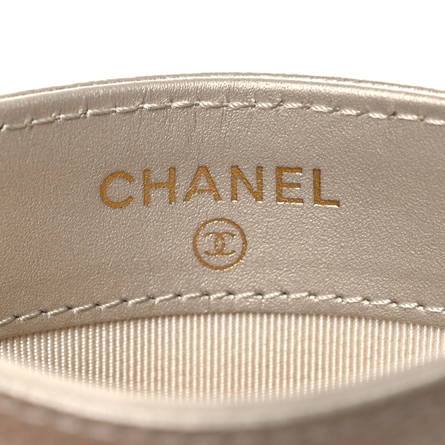 Chanel Metallic Caviar Quilted Card Holder Light Gold 6 of 8