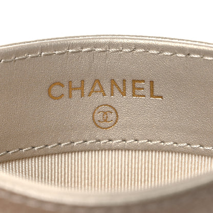 Chanel Metallic Caviar Quilted Card Holder Light Gold 6 of 8