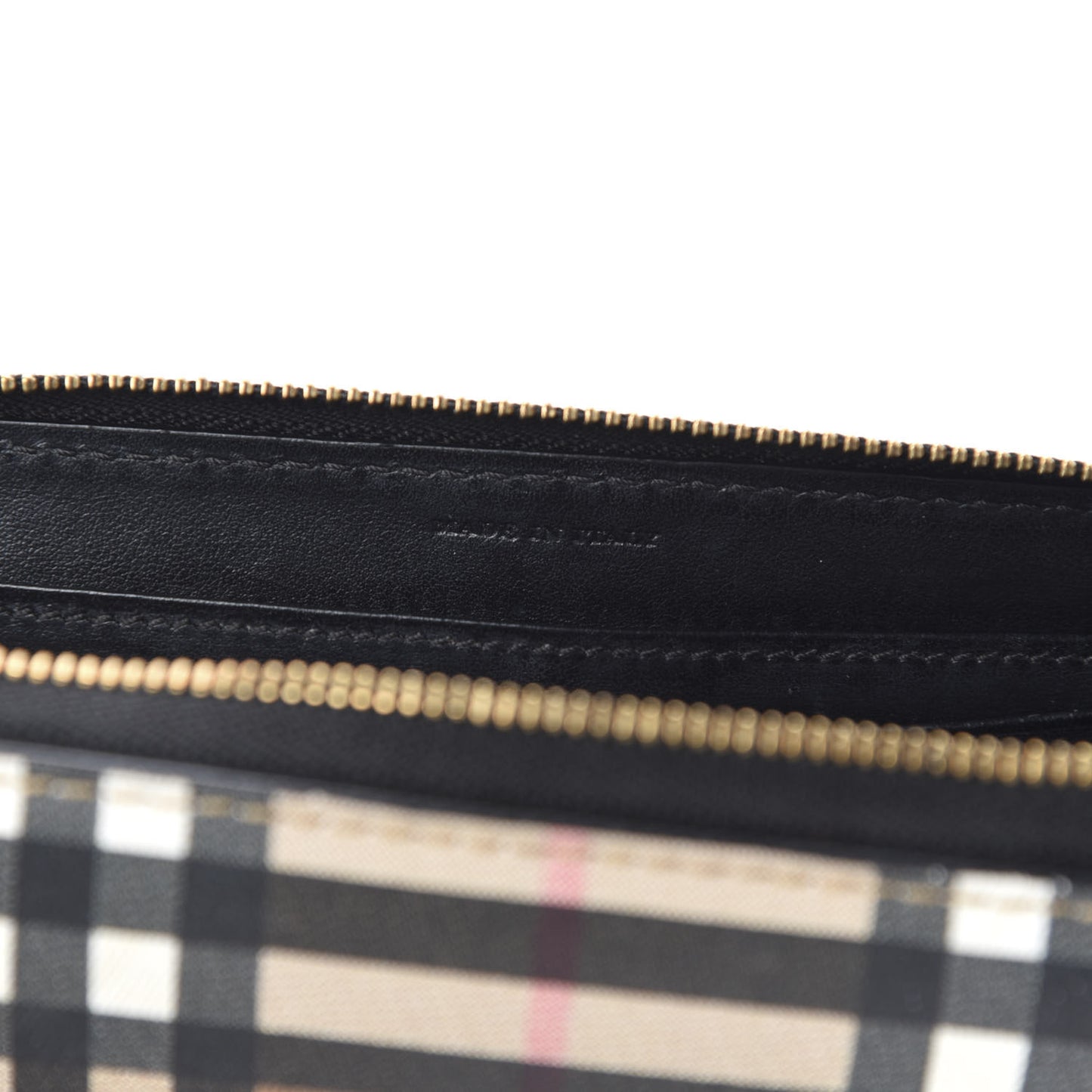 Vintage Check Elmore Zip Around Wallet Black