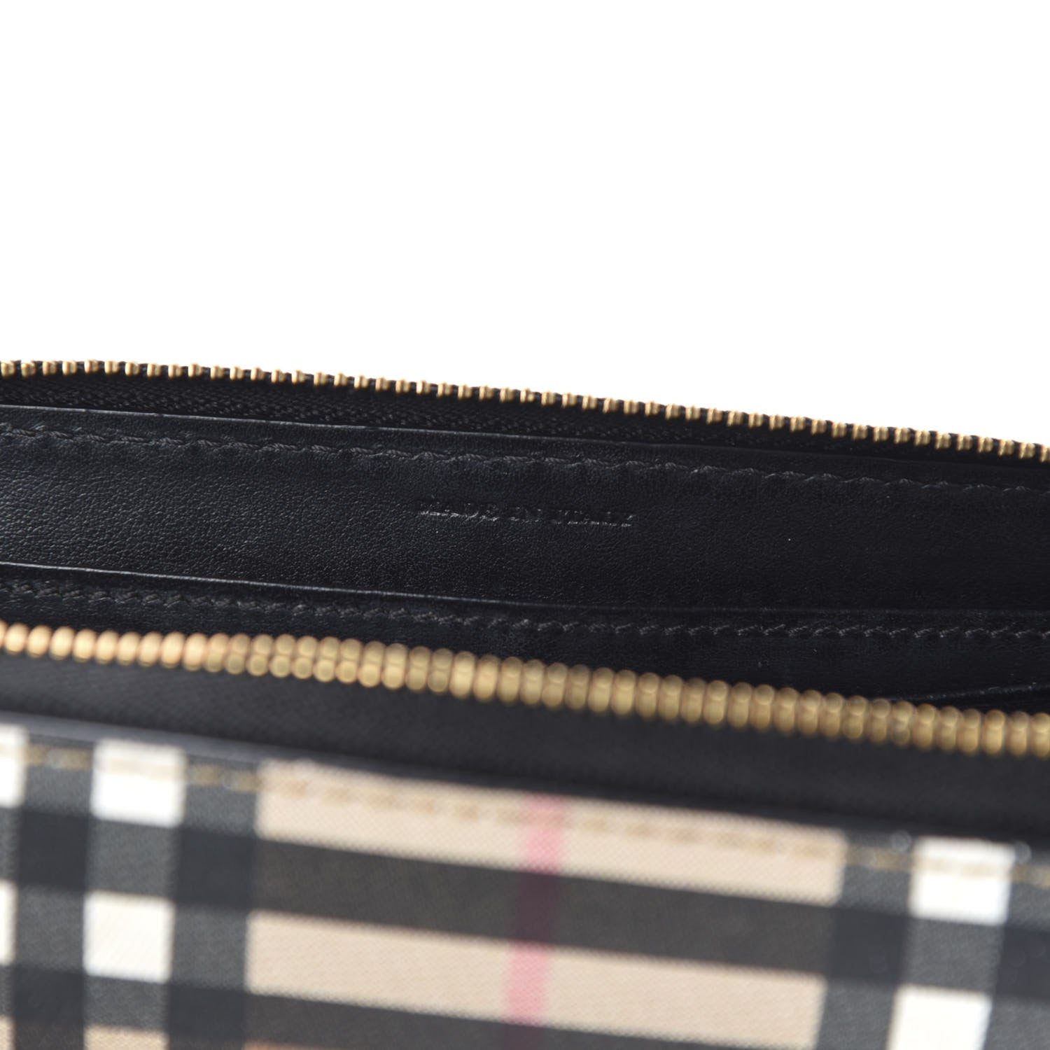 Burberry Vintage Check Elmore Zip Around Wallet Black 9 of 10