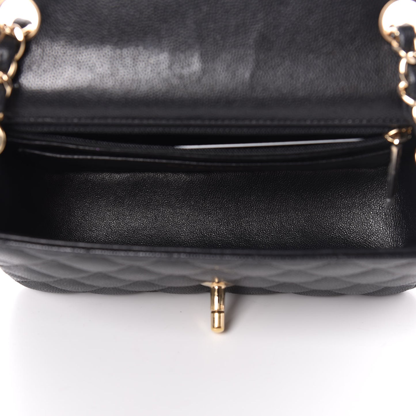 Caviar Quilted Mini Rectangular Flap Black