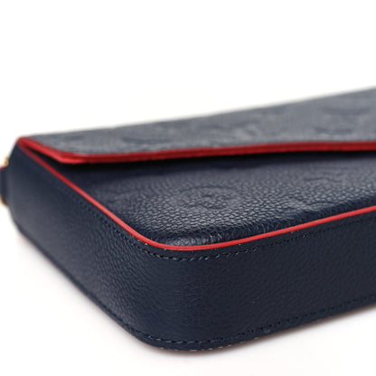 Louis Vuitton Empreinte Pochette Felicie Chain Wallet Marine Rouge 9 of 10