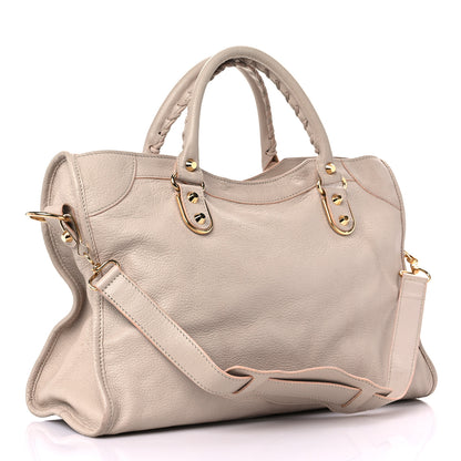 Balenciaga Chevre Gold Hardware Metallic Edge City Beige Praline 3 of 33