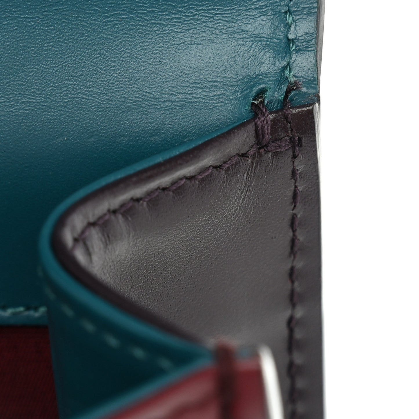 Calfskin Serpenti Forever Top Handle Turquoise Burgundy