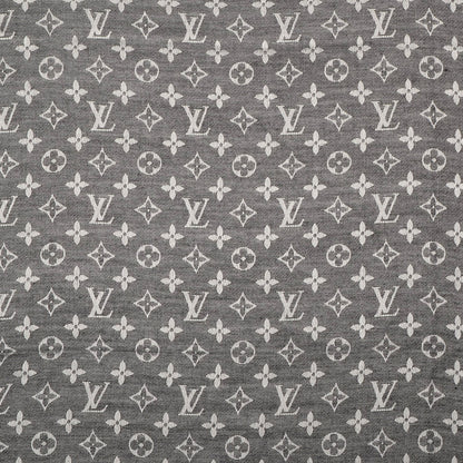 Louis Vuitton Silk Wool Monogram Denim Shawl Black 1 of 5