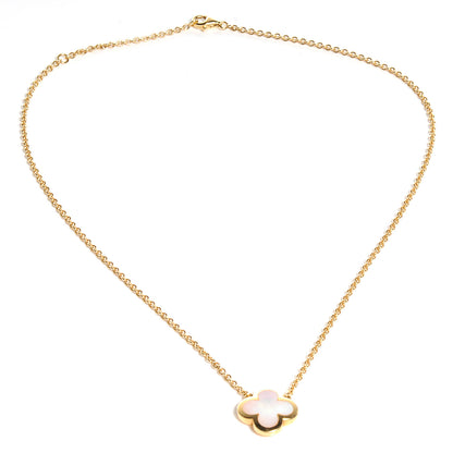 Van Cleef & Arpels 18K Yellow Gold Mother of Pearl Pure Alhambra Necklace 3 of 7