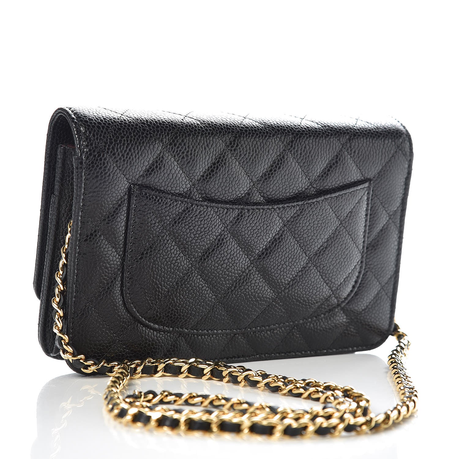 Chanel Caviar Quilted Wallet On Chain WOC Black 3 of 12