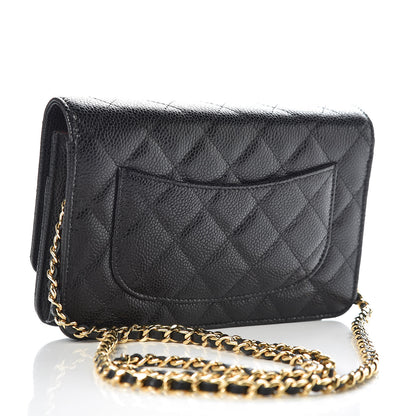 Chanel Caviar Quilted Wallet On Chain WOC Black 3 of 12