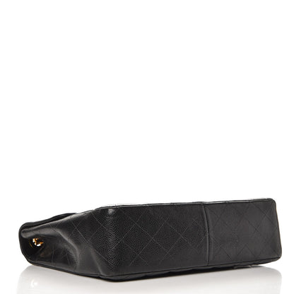Chanel Caviar Quilted Jumbo Single Flap Black 5 of 14