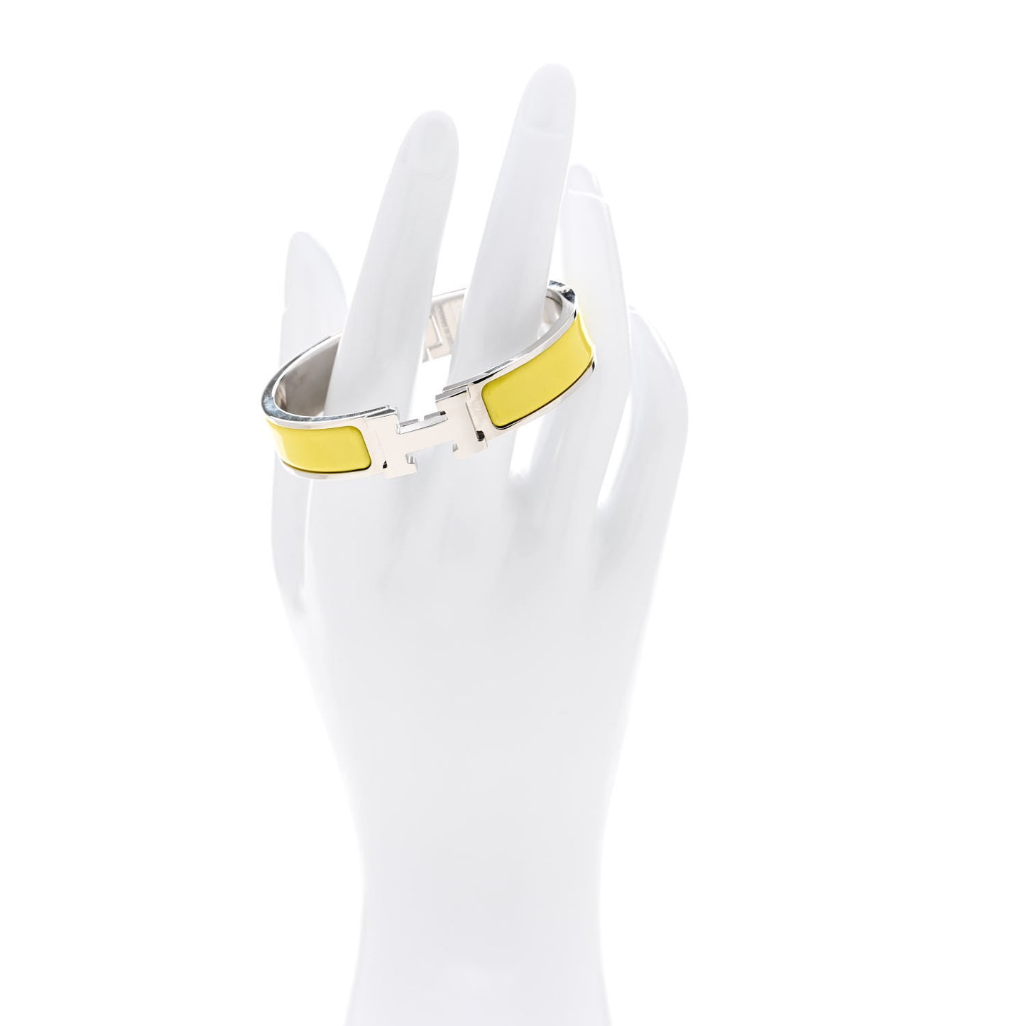 Enamel Narrow Clic Clac H Bracelet PM Jaune Tennis