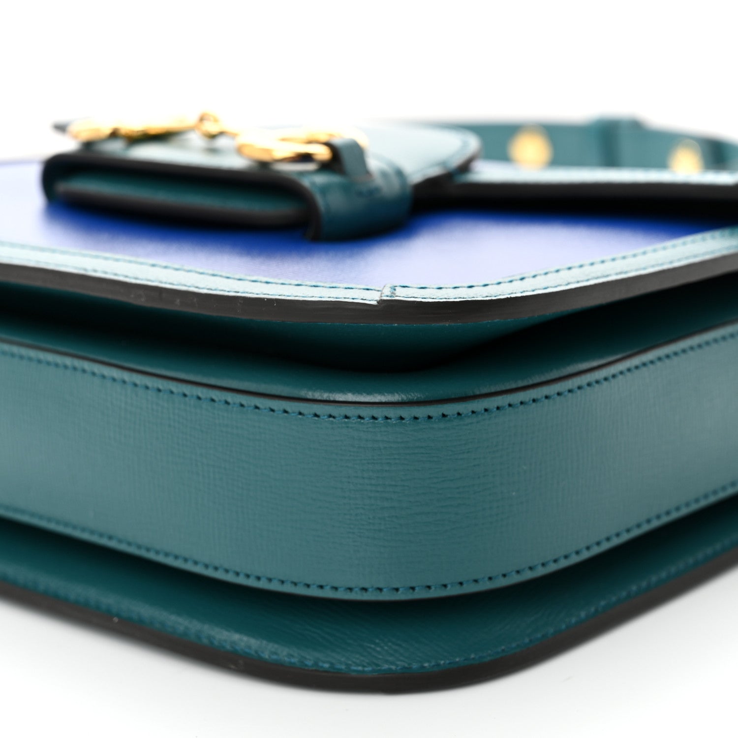 Gucci Azalea Calfskin Horsebit 1955 Shoulder Bag Imperial Blue Pavone Imperial Blue Pavone 10 of 11