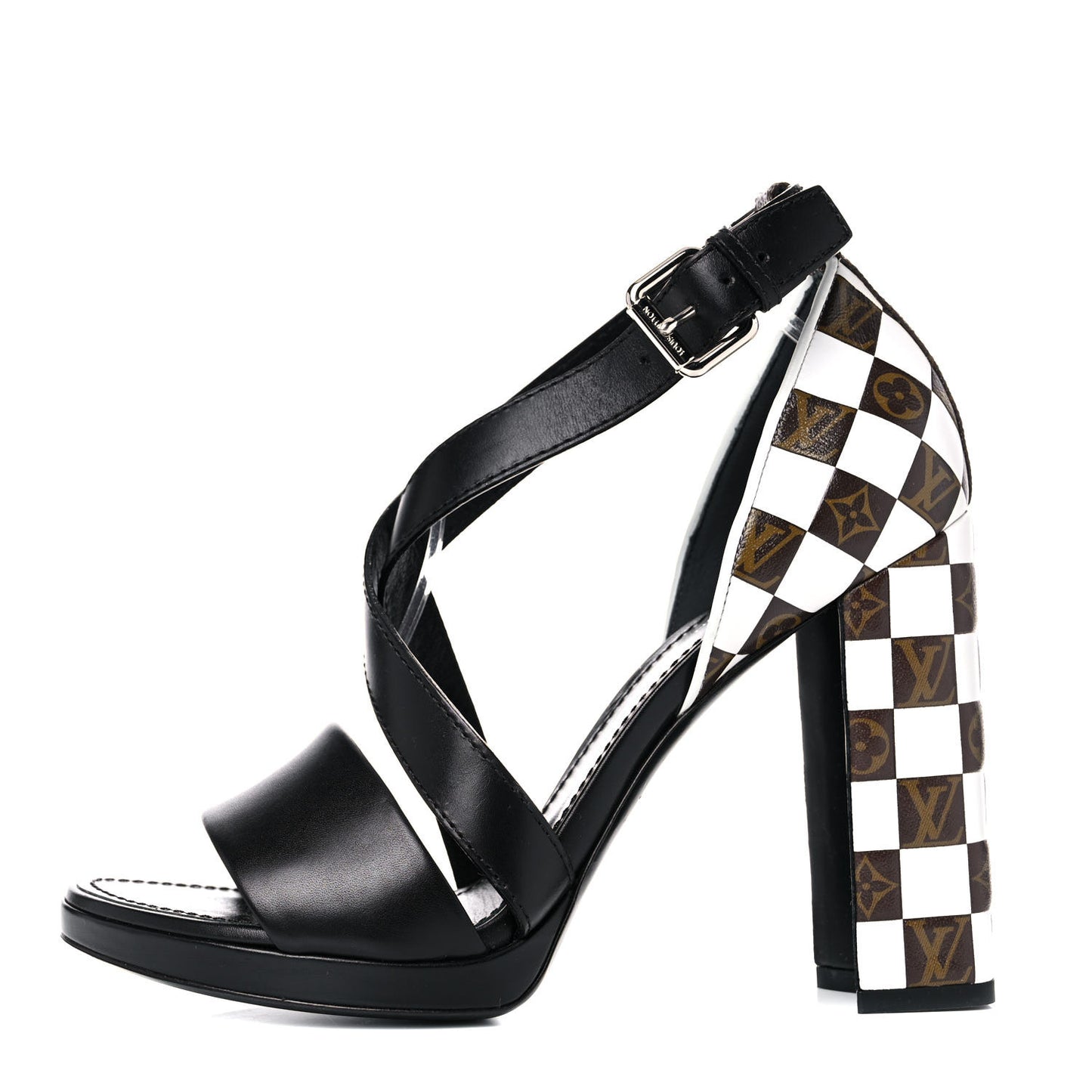 Calfskin Monogram Damier Tressage Matchmake Cross Sandals 39