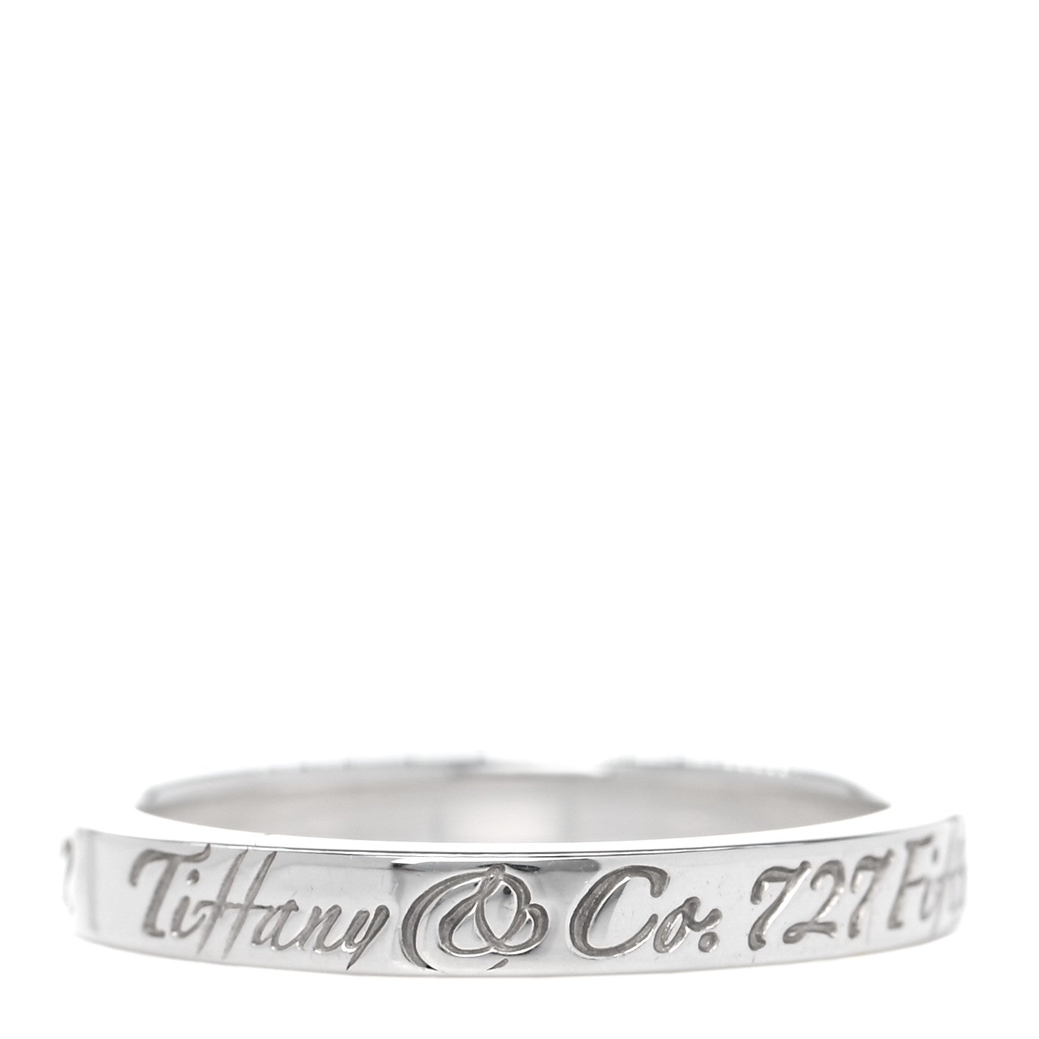 Tiffany Sterling Silver Notes Narrow Ring 50 5.5 1 of 5