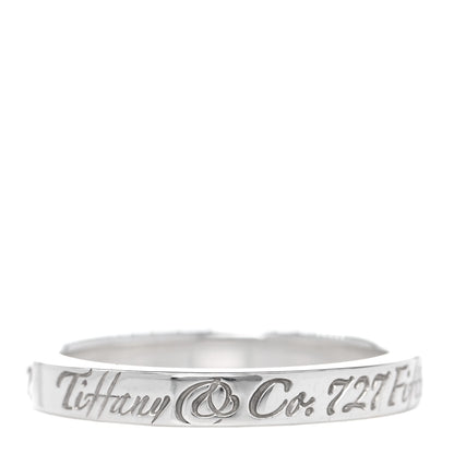 Tiffany Sterling Silver Notes Narrow Ring 50 5.5 1 of 5