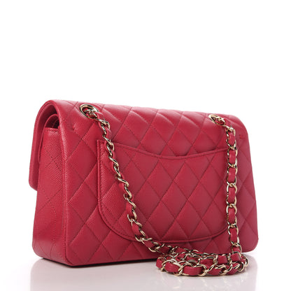 Chanel Caviar Quilted Small Double Flap Dark Pink 3 of 11