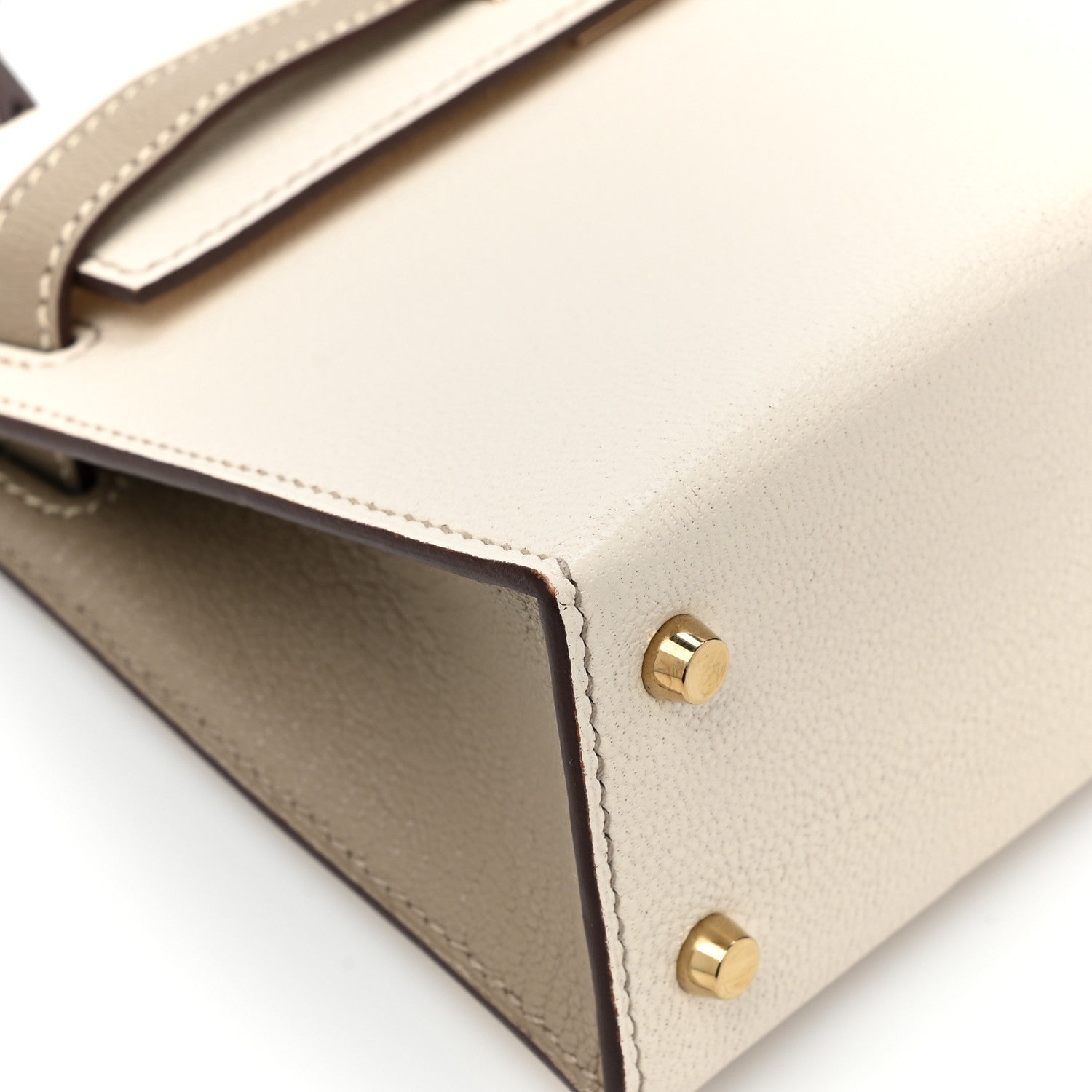 Hermes Chevre Mysore Horseshoe Mini Kelly Sellier 20 Craie Gris Tourterelle 10 of 13