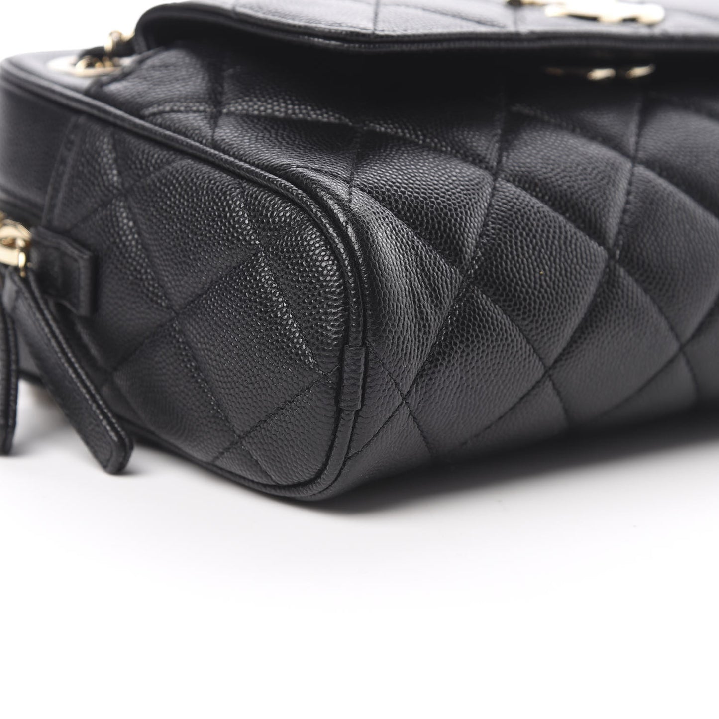 Caviar Quilted Small In & Out Camera Case Black