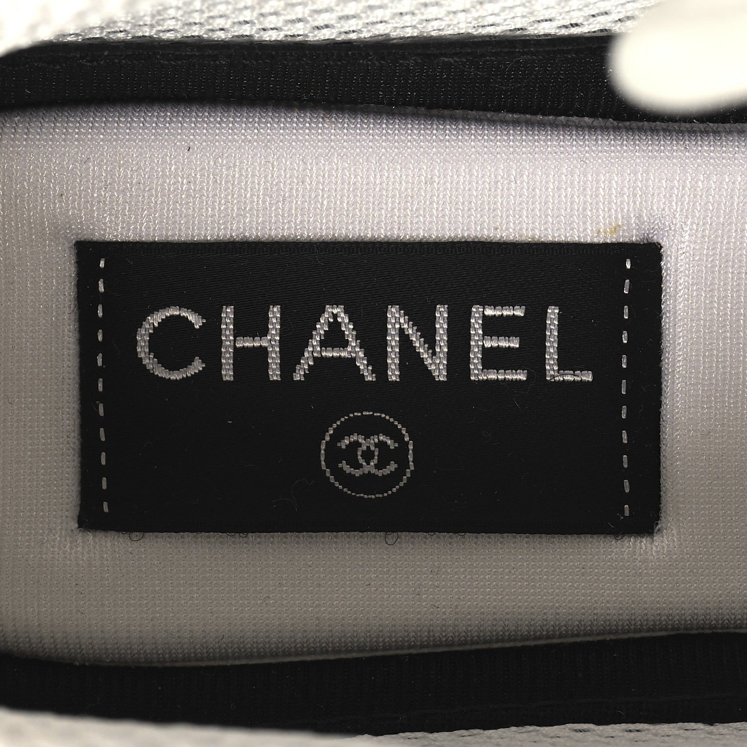 Chanel Calfskin Mesh Lycra Suede Womens Logo Sneakers 40 White 8 of 9