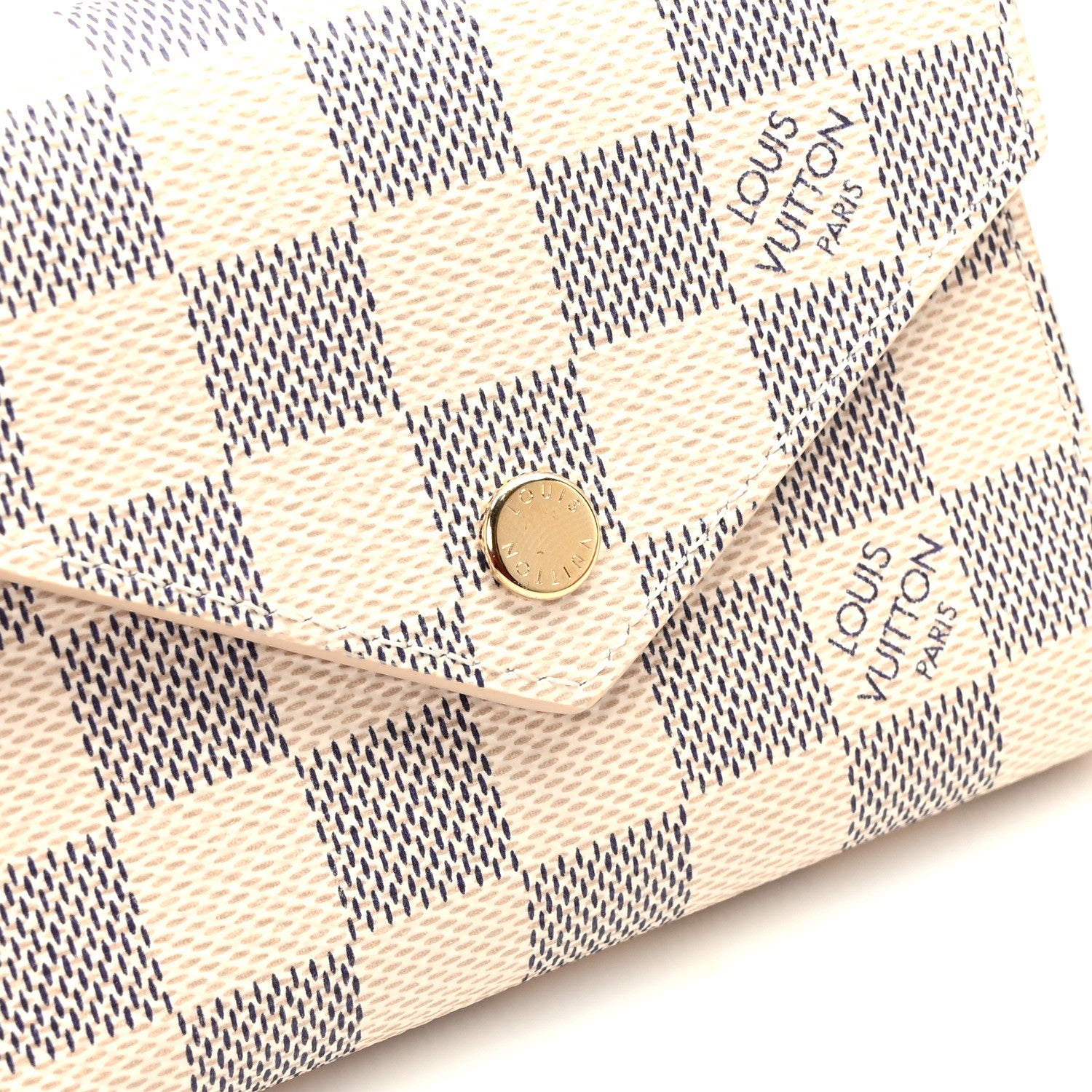 Louis Vuitton Damier Azur Victorine Wallet Rose Ballerine 7 of 8