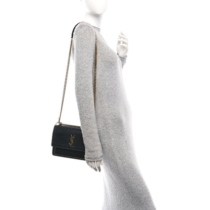 Saint Laurent Calfskin Medium Monogram Sunset Black 2 of 12