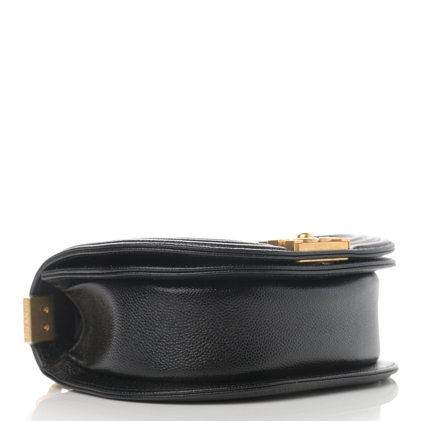 Caviar Quilted Small Boy Messenger Bag Black