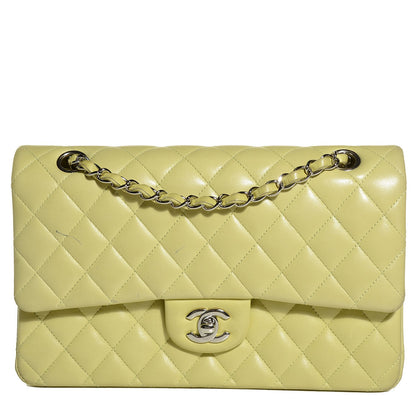 Chanel Lambskin Quilted Medium Double Flap Yellow 1 of 10