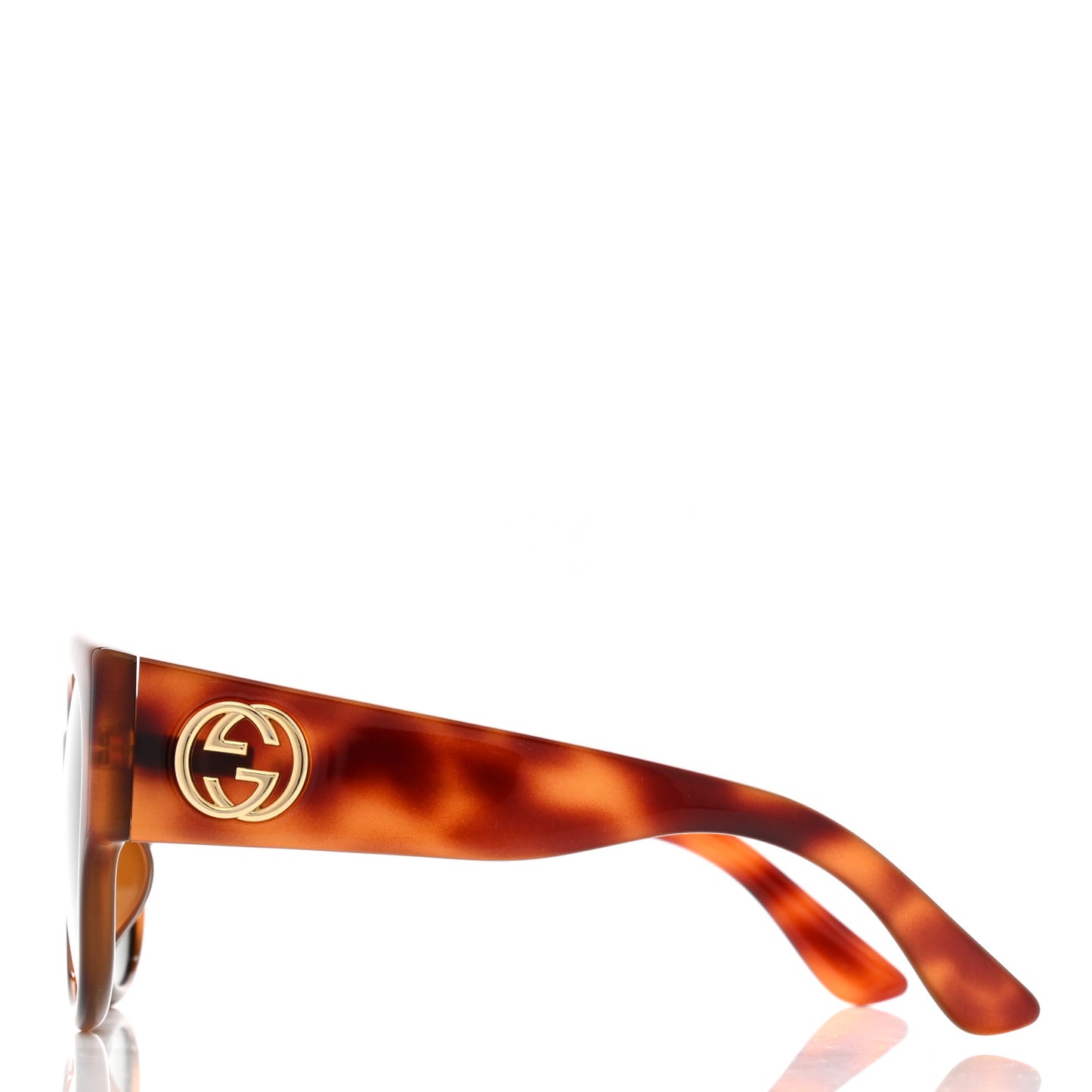 Acetate Square Frame Sunglasses GG0142SA Tortoise