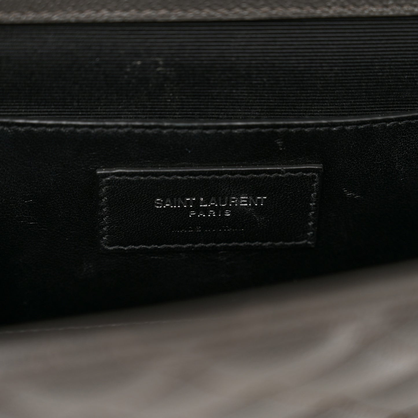 Grain De Poudre Textured Mixed Matelasse Medium Triquilt Monogram Satchel Earth