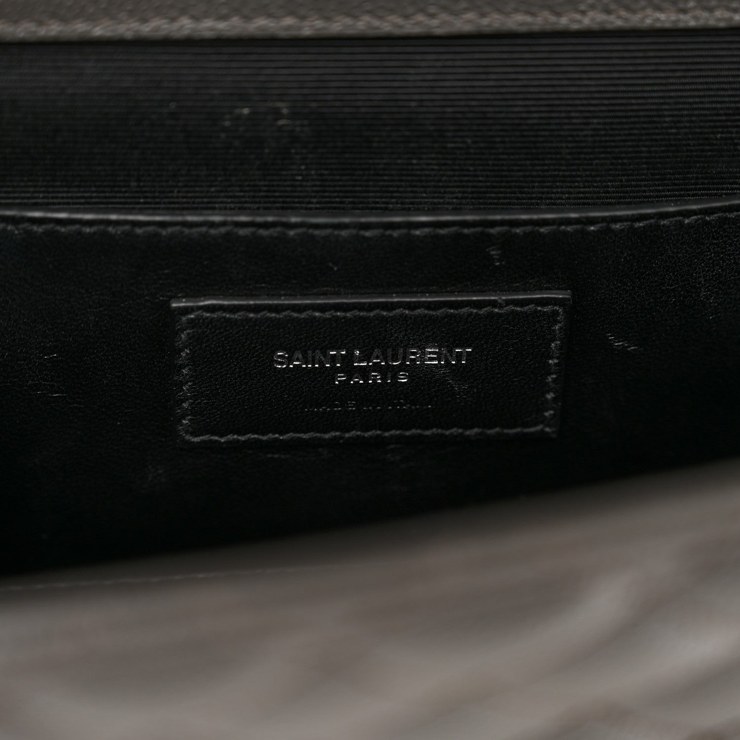 Saint Laurent Grain De Poudre Textured Mixed Matelasse Medium Triquilt Monogram Satchel Earth 7 of 12