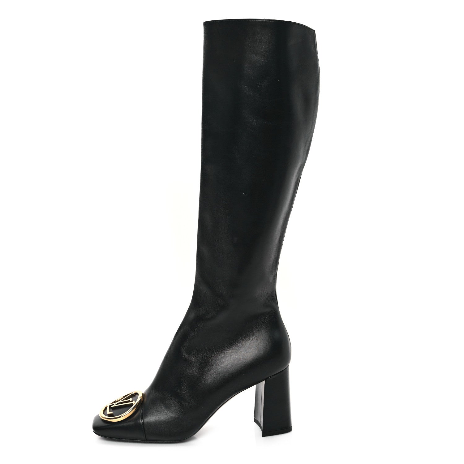 Louis Vuitton Calfskin Madeleine Knee Boots 39 Black 1 of 8