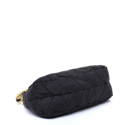 Prada Tessuto Nylon Chevron Quilted Shoulder Bag Black 4 of 8