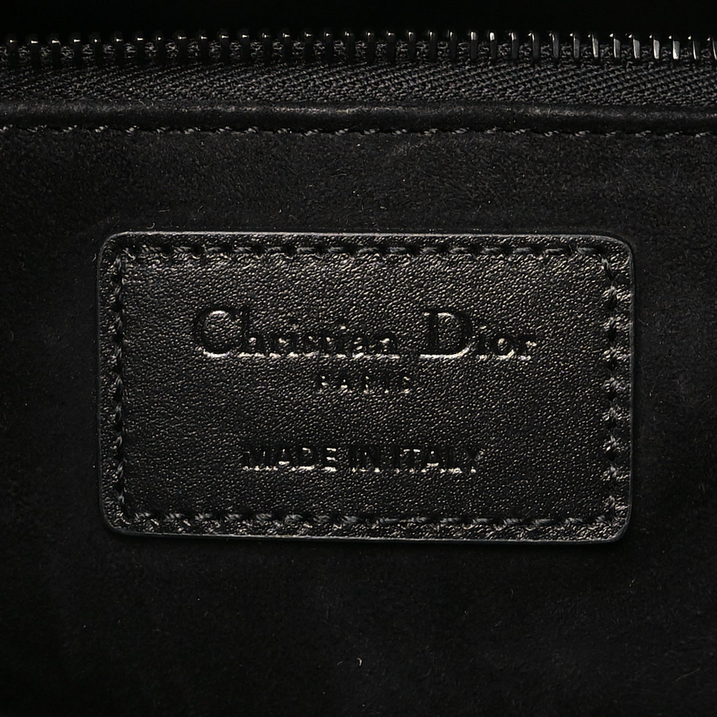 Calfskin Cannage Diamond Cannage Medium Lady Dior Black