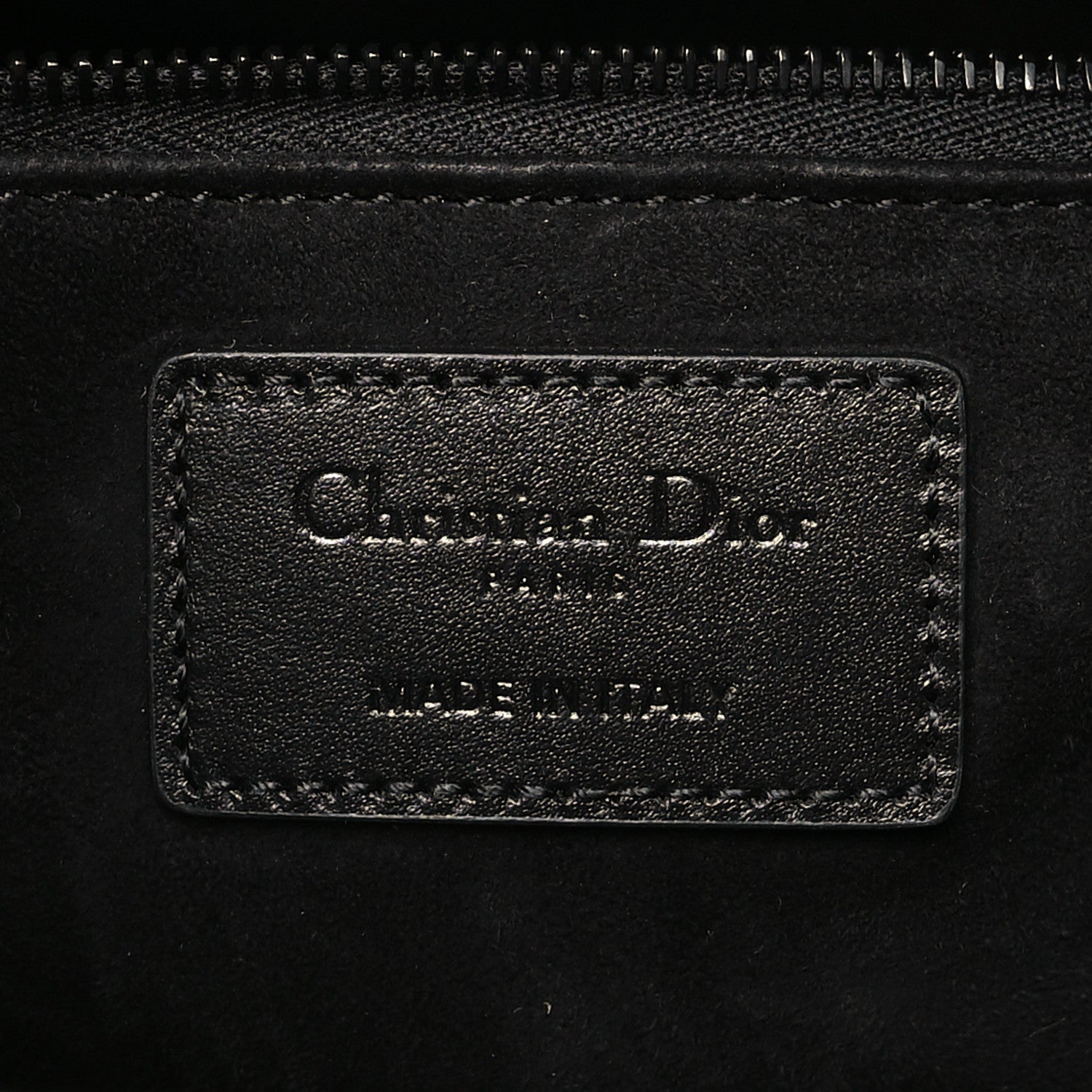 Christian Dior Calfskin Cannage Diamond Cannage Medium Lady Dior Black 6 of 10