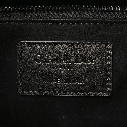 Christian Dior Calfskin Cannage Diamond Cannage Medium Lady Dior Black 6 of 10